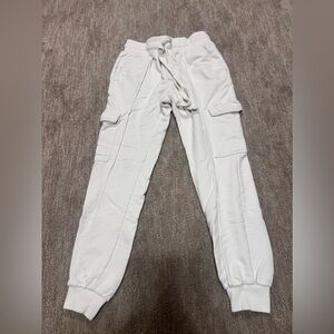 CARGO STYLE SWEATPANTS IN BEIGE - BONE COLOR